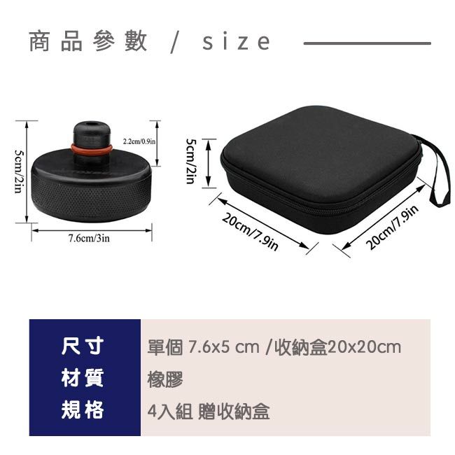  Carman 特斯拉Model系列通用款 千斤頂保護墊/底盤橡膠支撐墊 4入