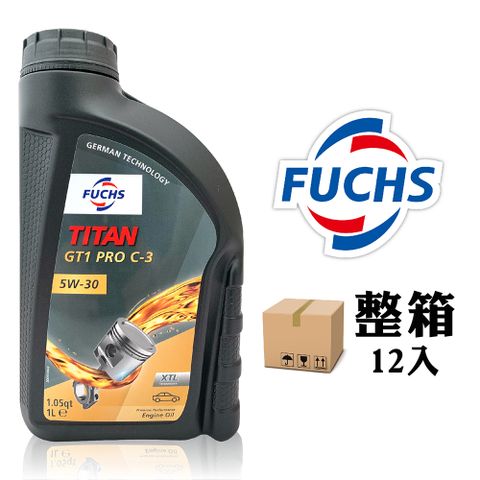 FUCHS 福斯 TITAN GT1 PRO 5W30 C3 長效全合成機油 法國產(整箱12罐)