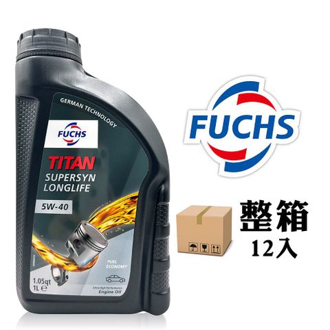 Fuchs TITAN SUPERSYN LONGLIFE 5W40 長效全合成機油 法國產(整箱12罐)