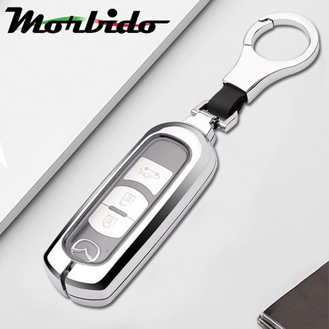 Morbido蒙彼多 MAZDA2/3/6/CX5/CX9金屬硬殼汽車鑰匙套 月光銀