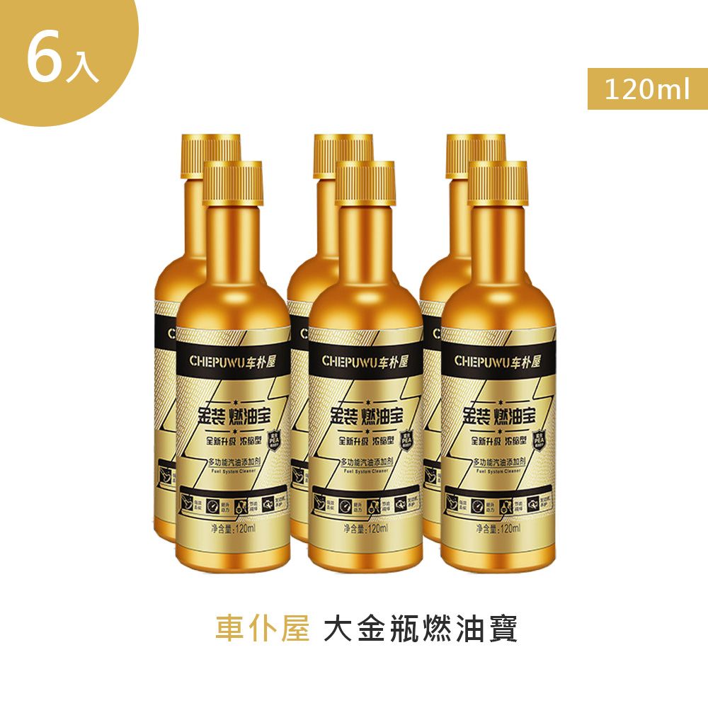  【車仆屋】大金罐濃縮型燃油寶120ml 6入(機車汽油精 汽車積碳清潔劑 汽油添加劑 燃油寶)