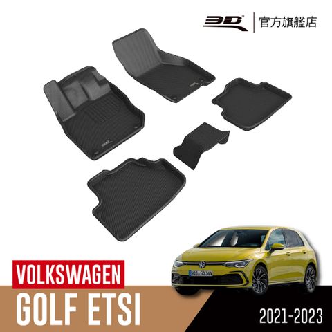 3D 卡固立體汽車踏墊 適用於 VOLKSWAGEN Golf 2021~2023 MK8 eTSI