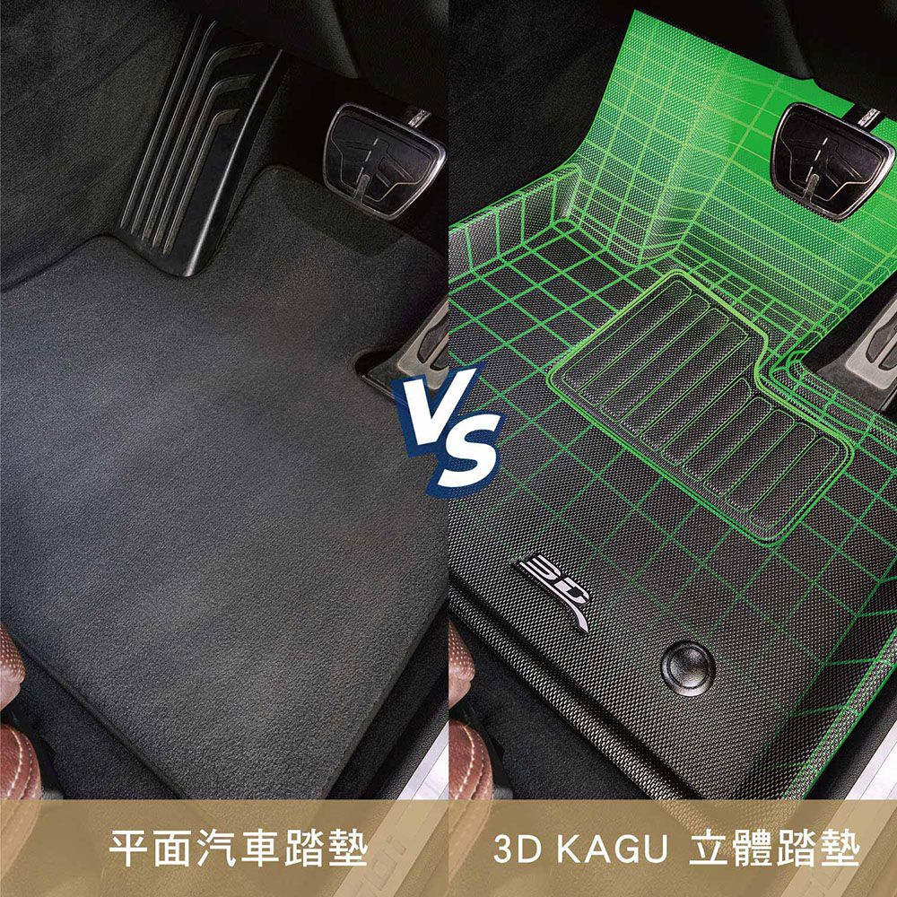 3D Mats 3D KAGU卡固立體汽車踏墊 適用於 AUDI A4 2017~2026 後座無扣具