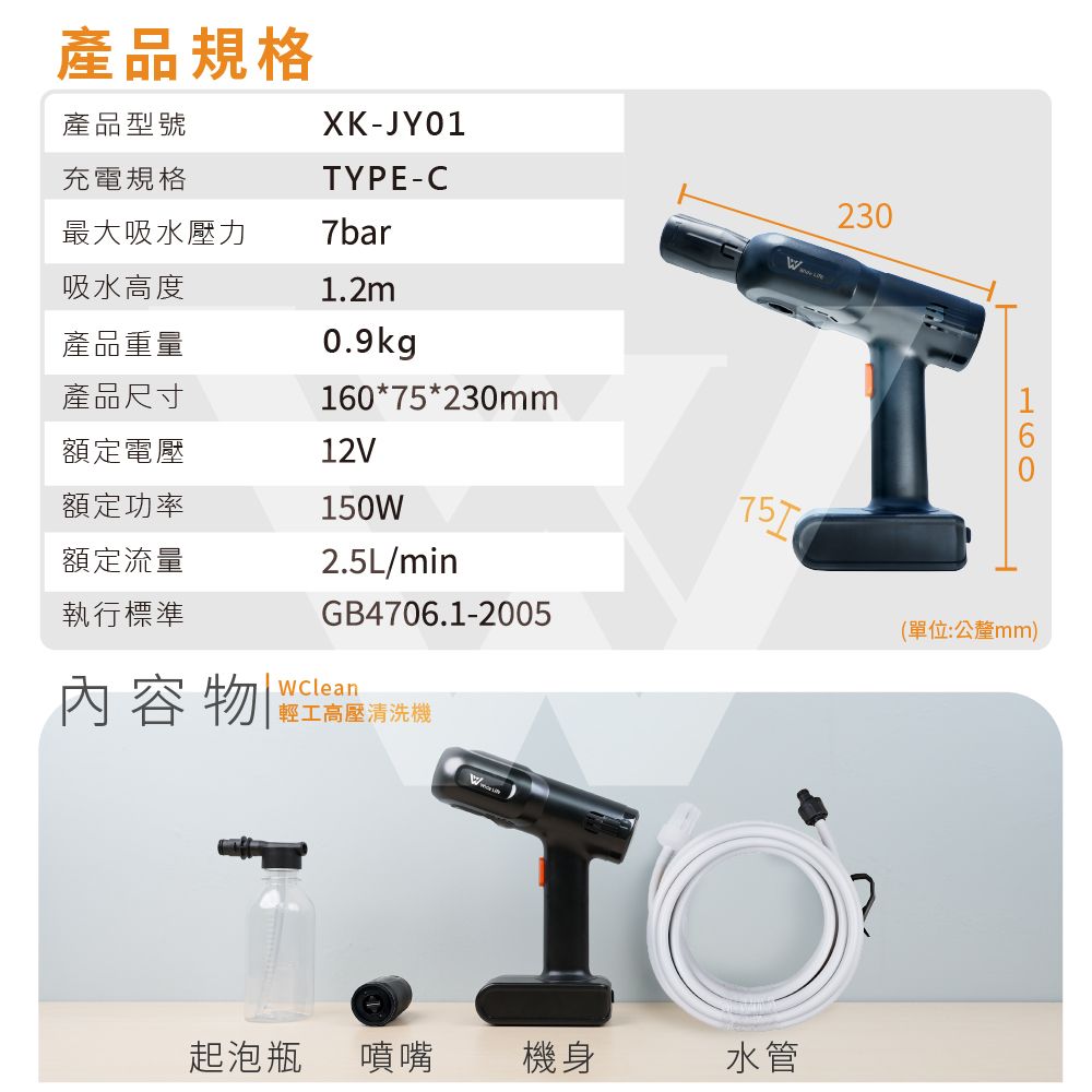  Widelife】WCLEAN輕工高壓清洗機 洗車界革新業界最小3步組裝的強力清洗機