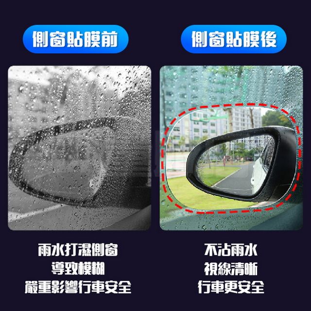  防雨膜術師 汽車後視鏡貼膜 防水膜 防反光 多款車型適用 SUV 17.5*20cm