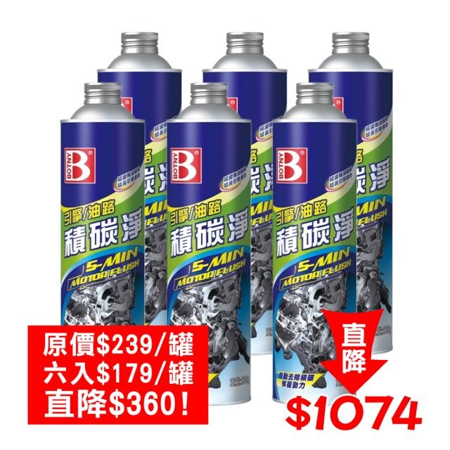 BOTNY  汽車引擎油路 積碳淨 230g 六入 (清除積碳 恢復動力 延緩機油耗損 延長引擎壽命)