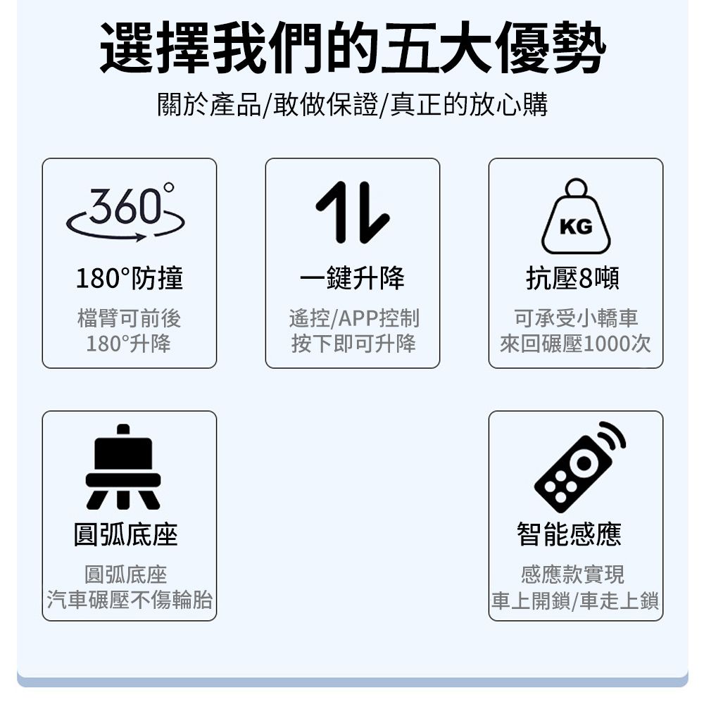  克丁盾車位地鎖 防水防撞自動感應停車位地鎖 智能遙控車位地鎖