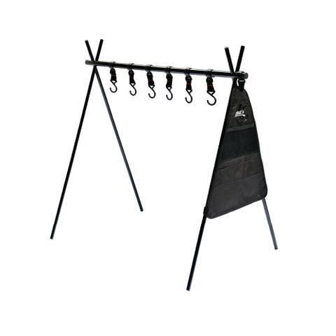 3D OUTDOOR 極簡黑露營三角置物架 M