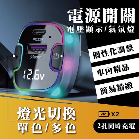 艷黑日式七彩車用快充-浪K7 ｜BSMI認證｜ PD快充 ｜大小車通用