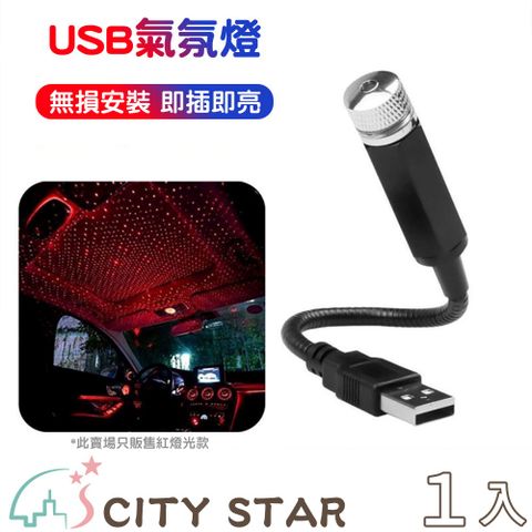 【CITY STAR】車載戶外USB滿天星氣氛燈 -1入