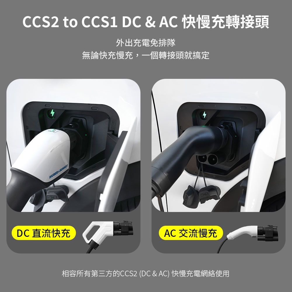 JOWUA CCS2 to CCS1快慢充轉接頭