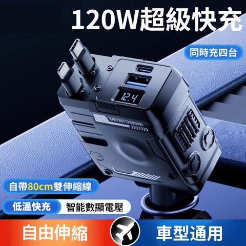 KEYIE 120W機甲四合一車用充電器