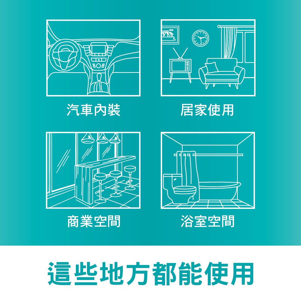 BOB汽車居家使用商業空間浴室空間這些地方都能使用