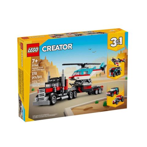 LEGO 樂高 31146 平板卡車和直升機