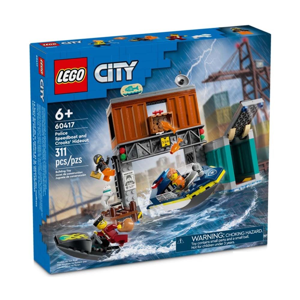 LEGO 樂高  60417 警察快艇和壞蛋藏身處 Police Speedboat and Crooks Hideout