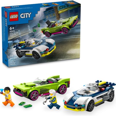 樂高積木LEGO《LT 60415》202401 城市系列-警車和肌肉車追逐戰