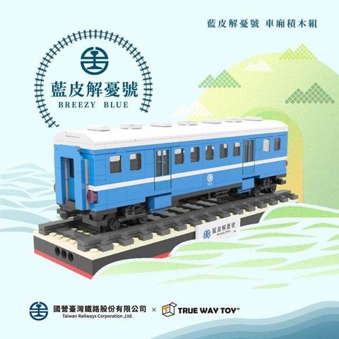 【TRUE WAY】藍皮解憂號 車廂積木組 EW-5215
