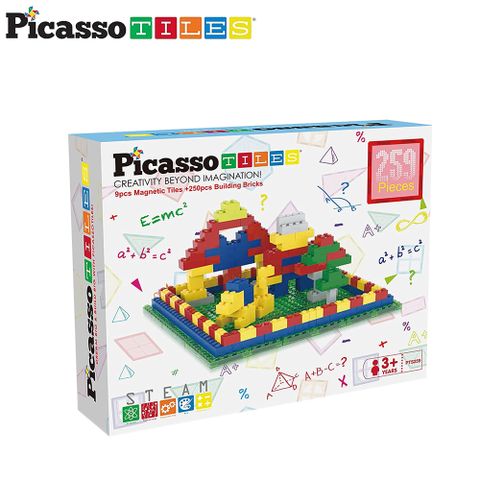 PicassoTiles 美國畢卡索 磁力片+積木組259PCS