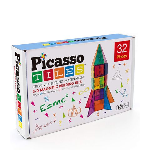 PicassoTiles 美國畢卡索 磁力積木-32片火箭套組