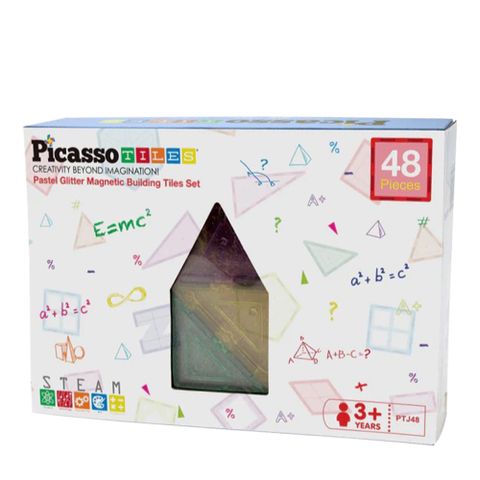 PicassoTiles 美國畢卡索 磁力積木-磁力積木48片