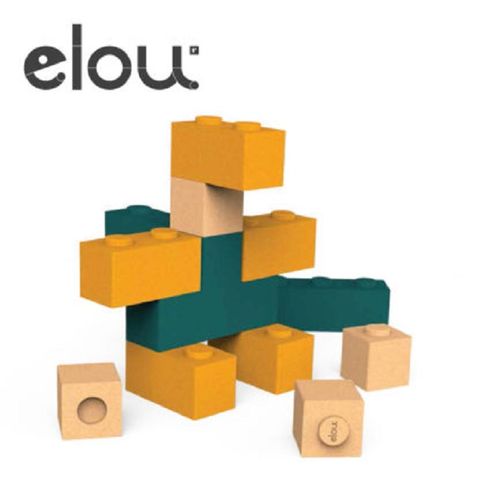 elou 軟木塞玩具- 積木12組