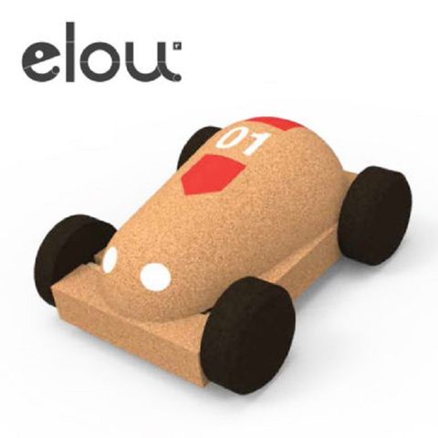 elou 軟木塞玩具-小車車--條紋