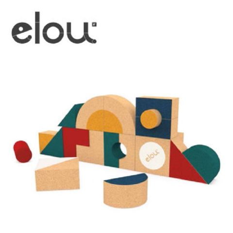 elou 軟木塞玩具-積木18組