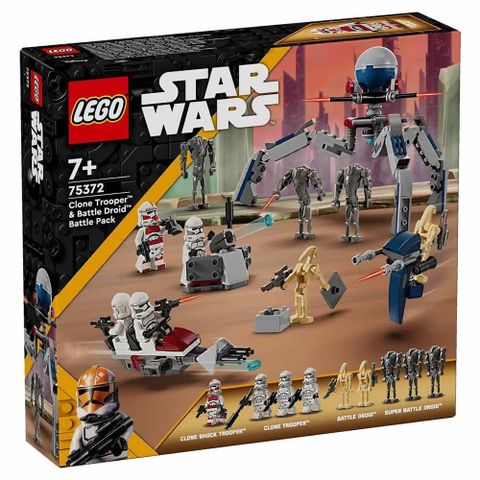 樂高積木LEGO《LT 75372》202401 星際大戰系列-Clone Trooper™ &amp; Battle Droid™ Battle Pack