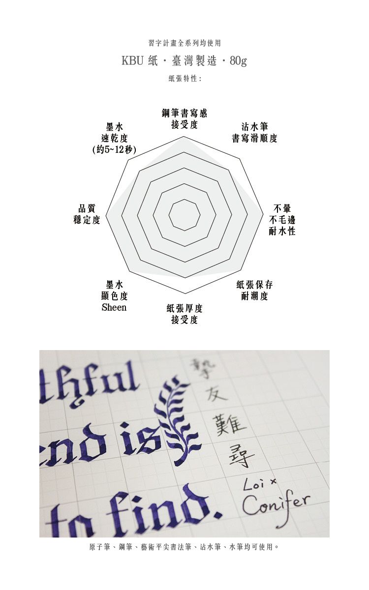 CONIFER A4習字計劃習慣寫字九宮格- PChome 24h購物