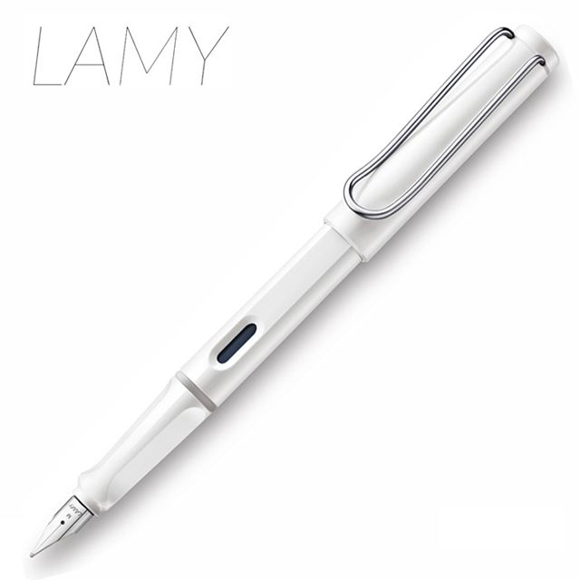 LAMY  safari 狩獵者系列 白色鋼筆19