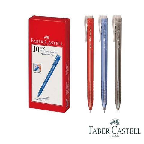 ★辦公必備流暢書寫原子筆★Faber-Castell RX-5 0.5mm 辦公用 超好寫酷溜原子筆10入(可挑色)