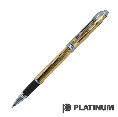 ★百年跨世代經典品牌★PLATINUM 白金 雙色筆尖 銀夾雕花 鋼珠筆 WKG-1000
