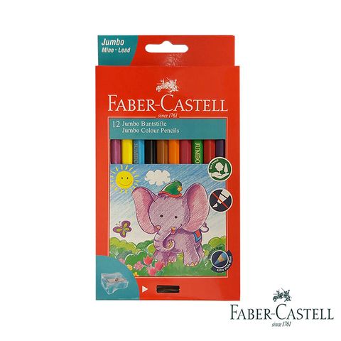 ★最用心的成長文具★Faber-Castell 紅色系 大六角粗筆芯6.0mm 彩色鉛筆12色