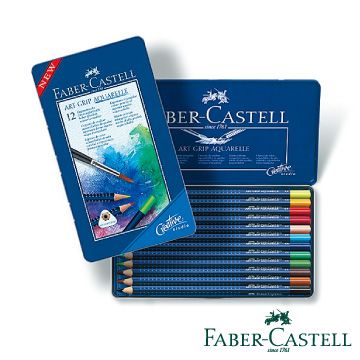 ★美術系繪畫首選★Faber-Castell 創意工坊 水性色鉛筆12色