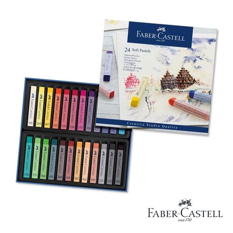 Faber-Castell 輝柏 創意工坊 軟性粉彩條-長條型24色