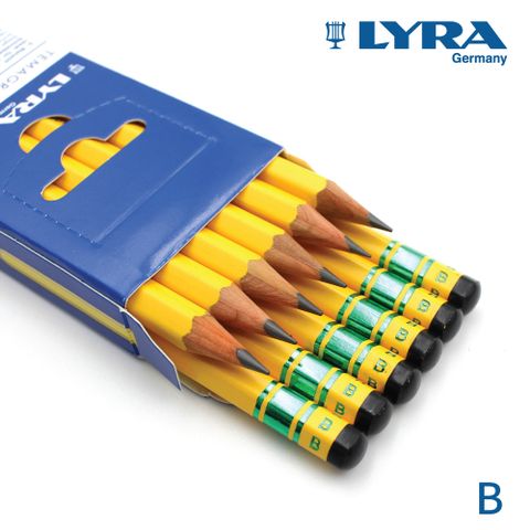 【德國LYRA】百年經典黃桿鉛筆B(12入)