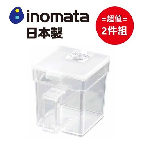 inomata 日本掀蓋式調味罐 白400ml 超值兩件組