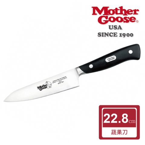 【美國MotherGoose 鵝媽媽】德國鉬釩鋼不銹鋼蔬果刀/水果刀22.8cm