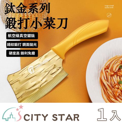 【CITY STAR】切菜剁肉鈦金小菜刀(21cm) -1入