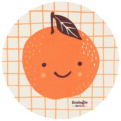 DANICA Ecologie圓形瑞典環保抹布(微笑橘子)
