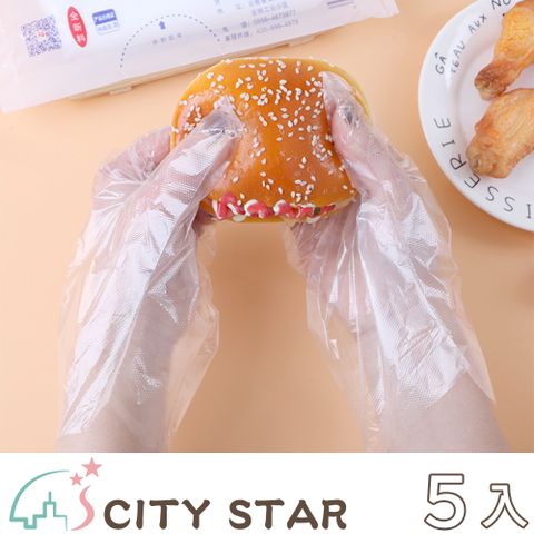 【CITY STAR】多用途一次性PE手套100只裝(2袋/入)-5入