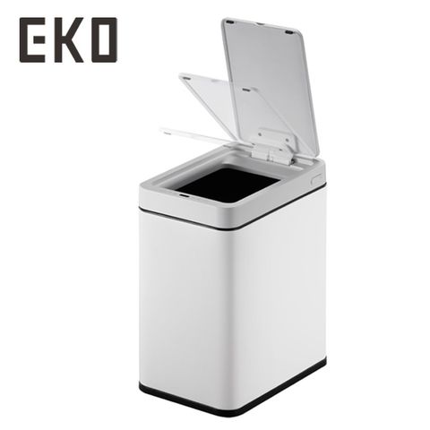 倩影SLIM自動感應垃圾桶7L【EKO】內建高效能鋰電池嶄新科技，白色時尚魅力