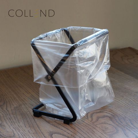 【日本COLLEND】桌上型鋼製垃圾袋架/抹布掛架-2色可選