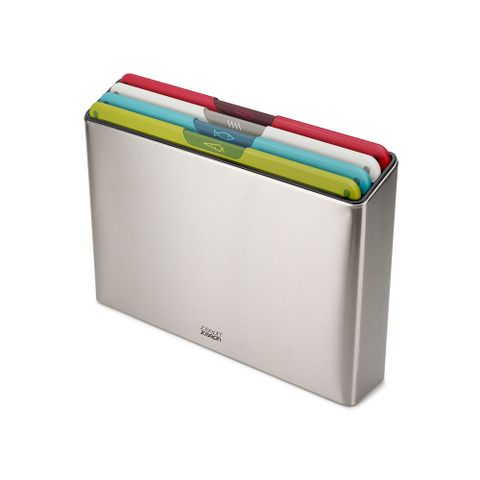 【Joseph Joseph】Folio系列分類砧板四件組-繽紛(不鏽鋼底座)