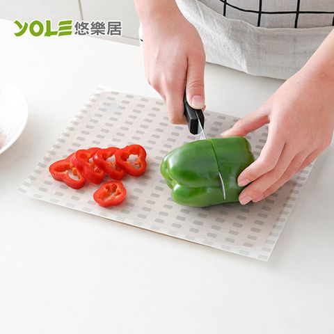 【YOLE悠樂居】日本SP SAUCE廚房一次性不混味料理砧板纸50張(4包)