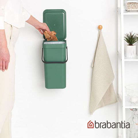 Brabantia 多功能餐廚置物桶16L-冷衫綠