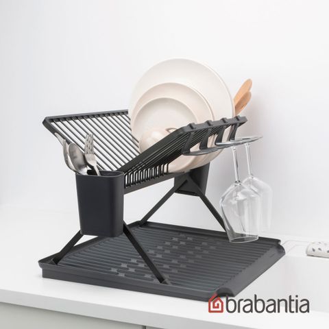 Brabantia 可折疊瀝水架-深灰(大)