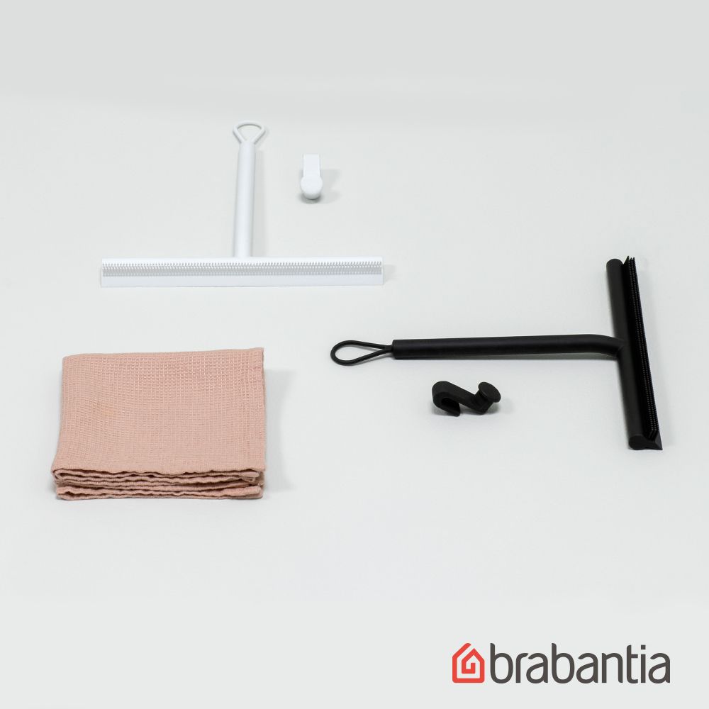 Brabantia BO WASTE BIN 掀蓋式高腳-環保垃圾桶12L不鏽鋼搭刮水器抹布