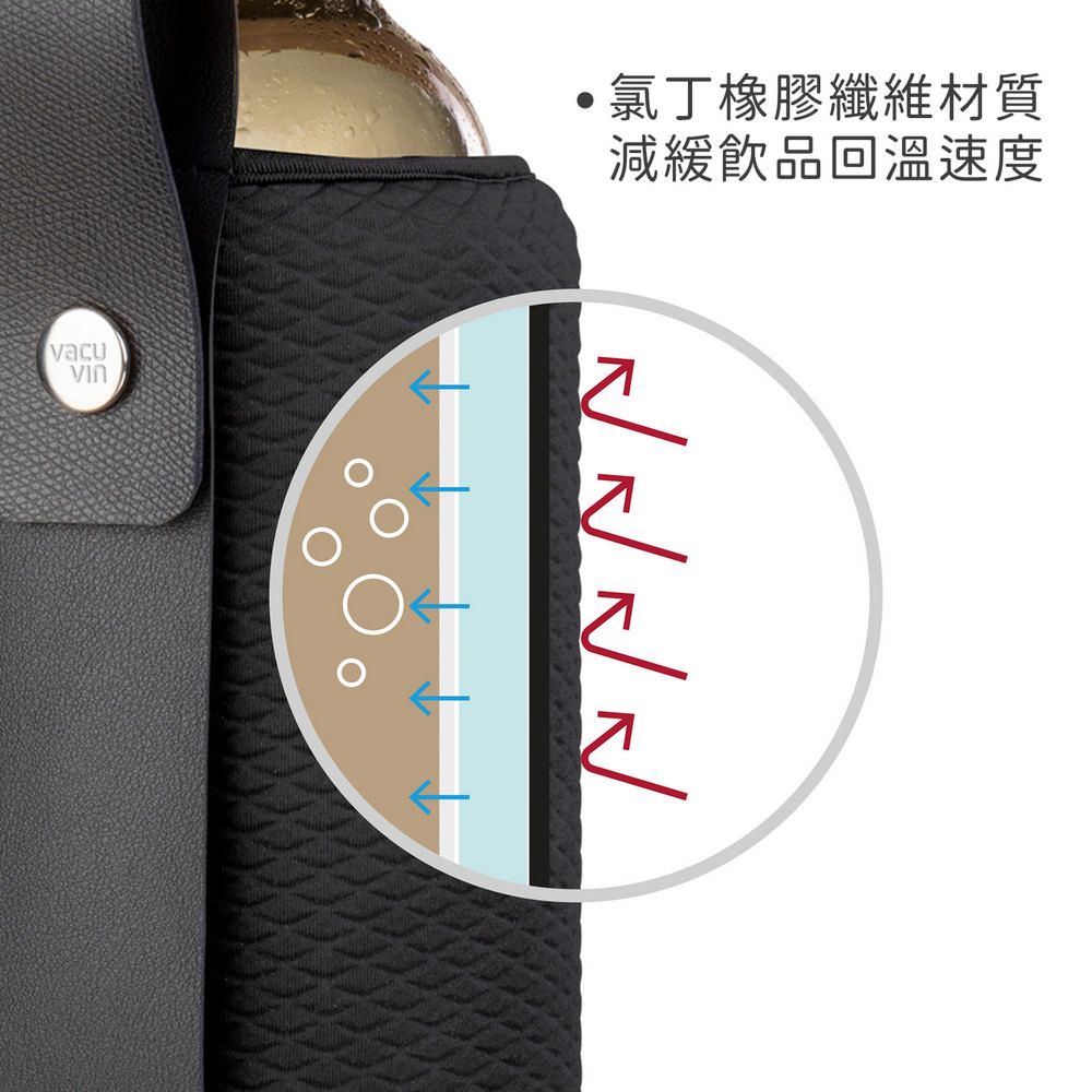VACU VIN 酒瓶保冷冰桶提袋(黑1L) | 冰酒桶 冰鎮桶 保冰桶