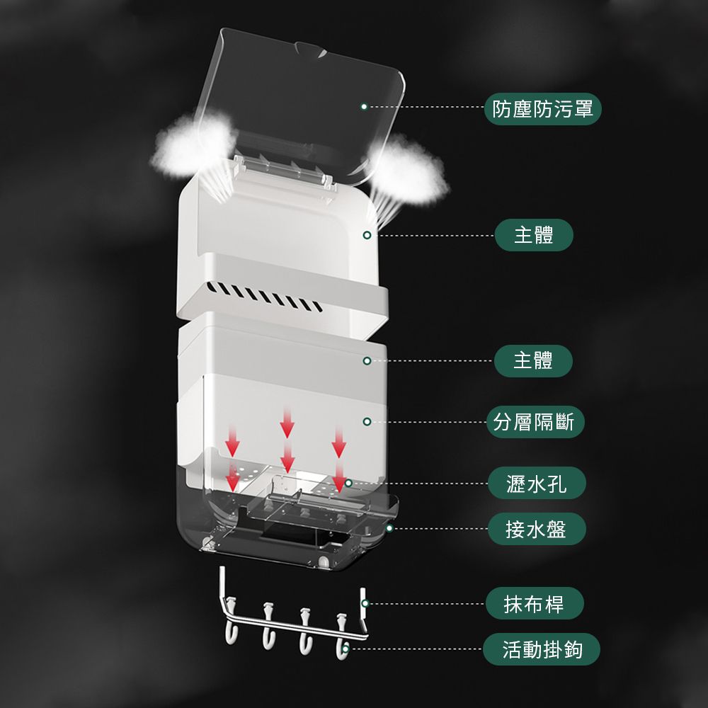 SUNORO 壁掛式多功能筷子筒 餐具瀝水收納架 家用筷子收納架(筷子筒/收納盒/整理盒/收納架/收納用品/廚房用品)